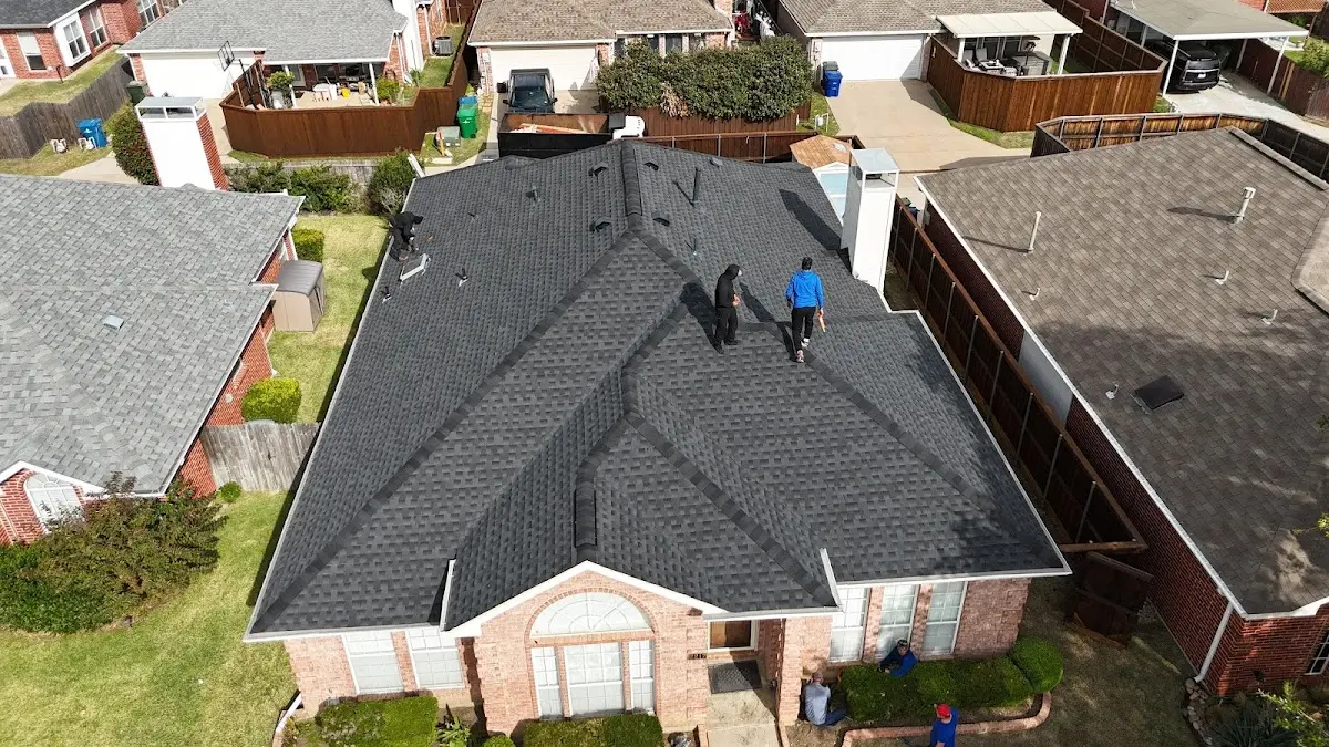 Commercial Roofing work in progress on a Seagoville property